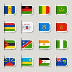 Label - African Flags