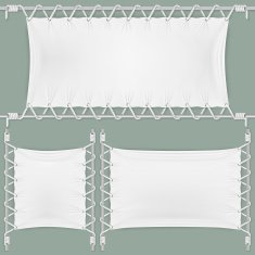 Stretched By Ropes Textile Banners Set