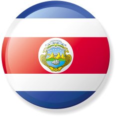 Flag Lapel Button - Costa Rica