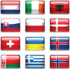 Set of European Flags N2