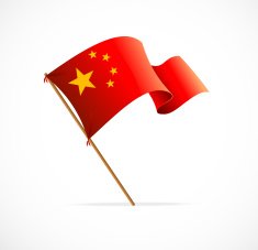 Flag of China vector illustration