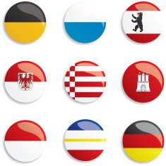 The flags of Germany regions
