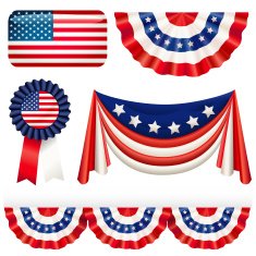 USA Bunting Pennants and Flags