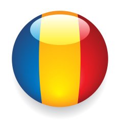 World Flag Button Romania