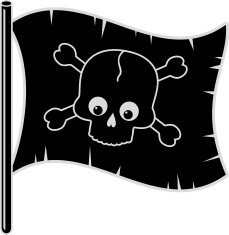 Black pirate flag