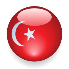 World Flag Button Turkey