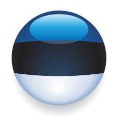World Flag Button Estonia
