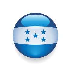 World Flag Button Honduras