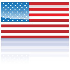 Glossy American Flag N2