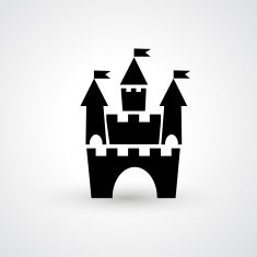 castle icon vector