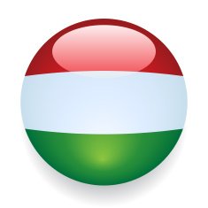 World Flag Button Hungary