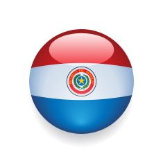 World Flag Button Paraguay
