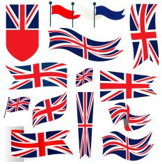 Waving British flags