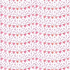 Festive flags and heart Seamless pattern