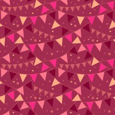 Christmas Celebration Flags Seamless Pattern