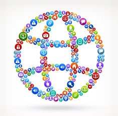 Globe Technology Internet and Web Media Icon Pattern N2
