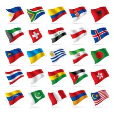 Set of world flags 3