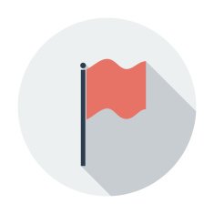 Flag flat single icon
