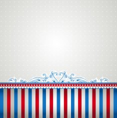 square USA background with decorative ornaments