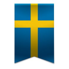 Ribbon banner - swedish flag
