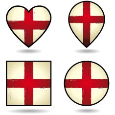 Grunge Flags of England Set icons