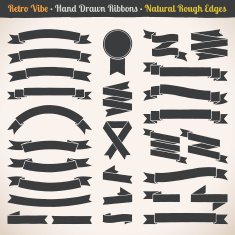 Retro ribbons collection