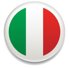 Italian flag vector button