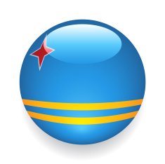 World Flag Button Aruba