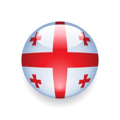 World Flag Button Georgia