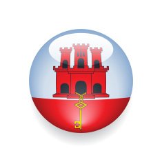 World Flag Button Gibraltar