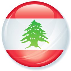 Lebanon Flag Super Glossy