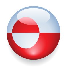 World Flag Button Greenland