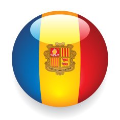 World Flag Button Andorra