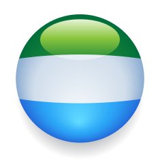 World Flag Button Sierra Leone