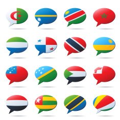 World Flag Voice Bubble Seven
