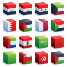 World Flag Cubes Arab Nations N2