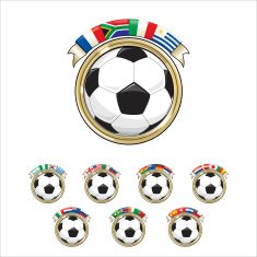 Soccer world cup group emblems