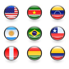 Icon of North South America countries