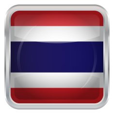 Glossy Button - Flag of Thailand N3