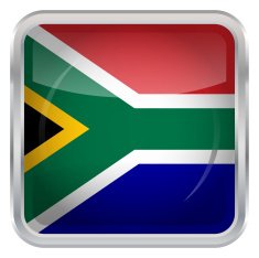 Glossy Button - Flag of South Africa N3