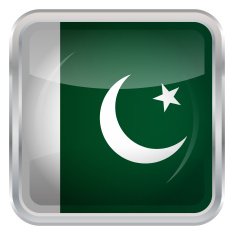 Glossy Button - Flag of Pakistan