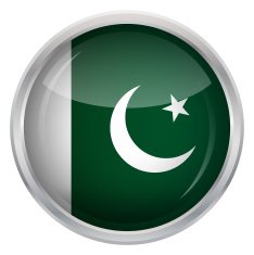 Glossy Button - Flag of Pakistan N2
