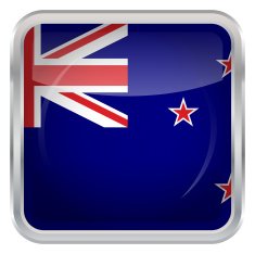 Glossy Button - Flag of New Zealand N2