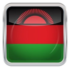 Glossy Button - Flag of Malawi N3