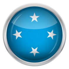 Glossy Button - Flag of Micronesia N4