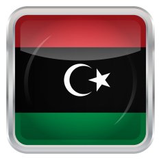 Glossy Button - Flag of Libya N2