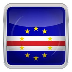 Glossy Button - Flag of Cape Verde N3