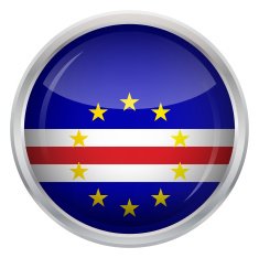 Glossy Button - Flag of Cape Verde N4