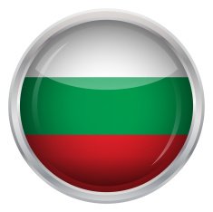 Glossy Button - Flag of Bulgaria N4