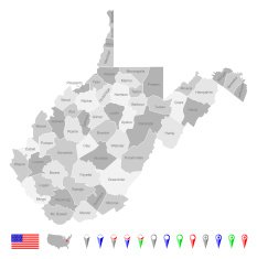 map of West Virginia N2